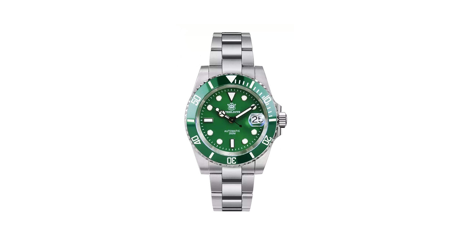 時計 Steeldive SD1953 Automatic Watch Green Steeldive Men's Automatic Watch SD1953 Stainless Steel NH35